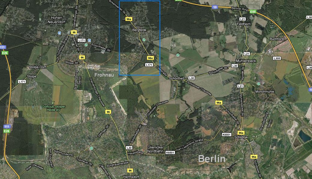 Bergfelde aus der Luft